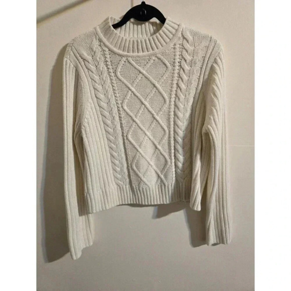 Tommy Jeans Sweater Size Large Classic Mock Neck Chunky Fisherman Nautical